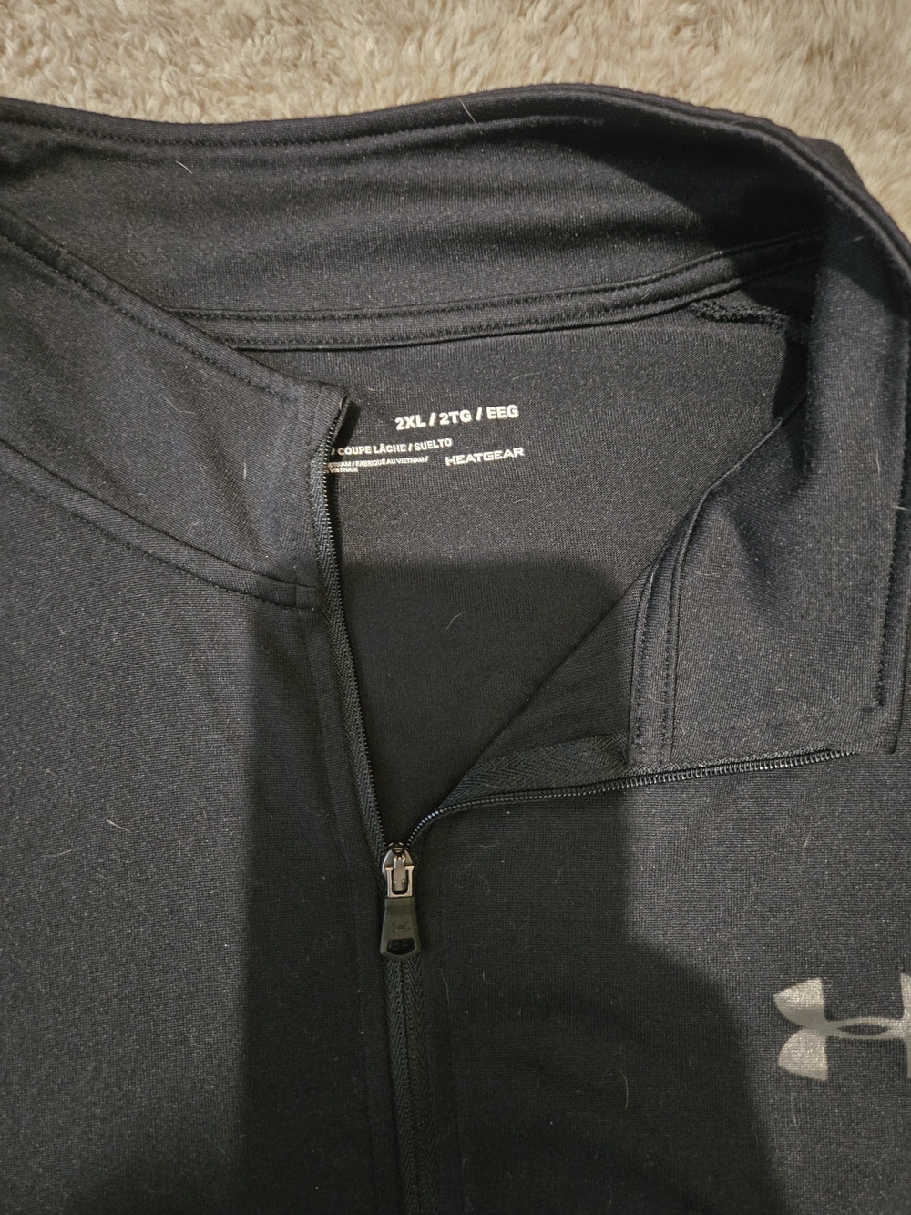 Under Armour Men's Black HeatGear Full-Zip Jacket - 2XL